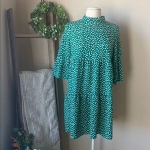 SHEIN green flower dress